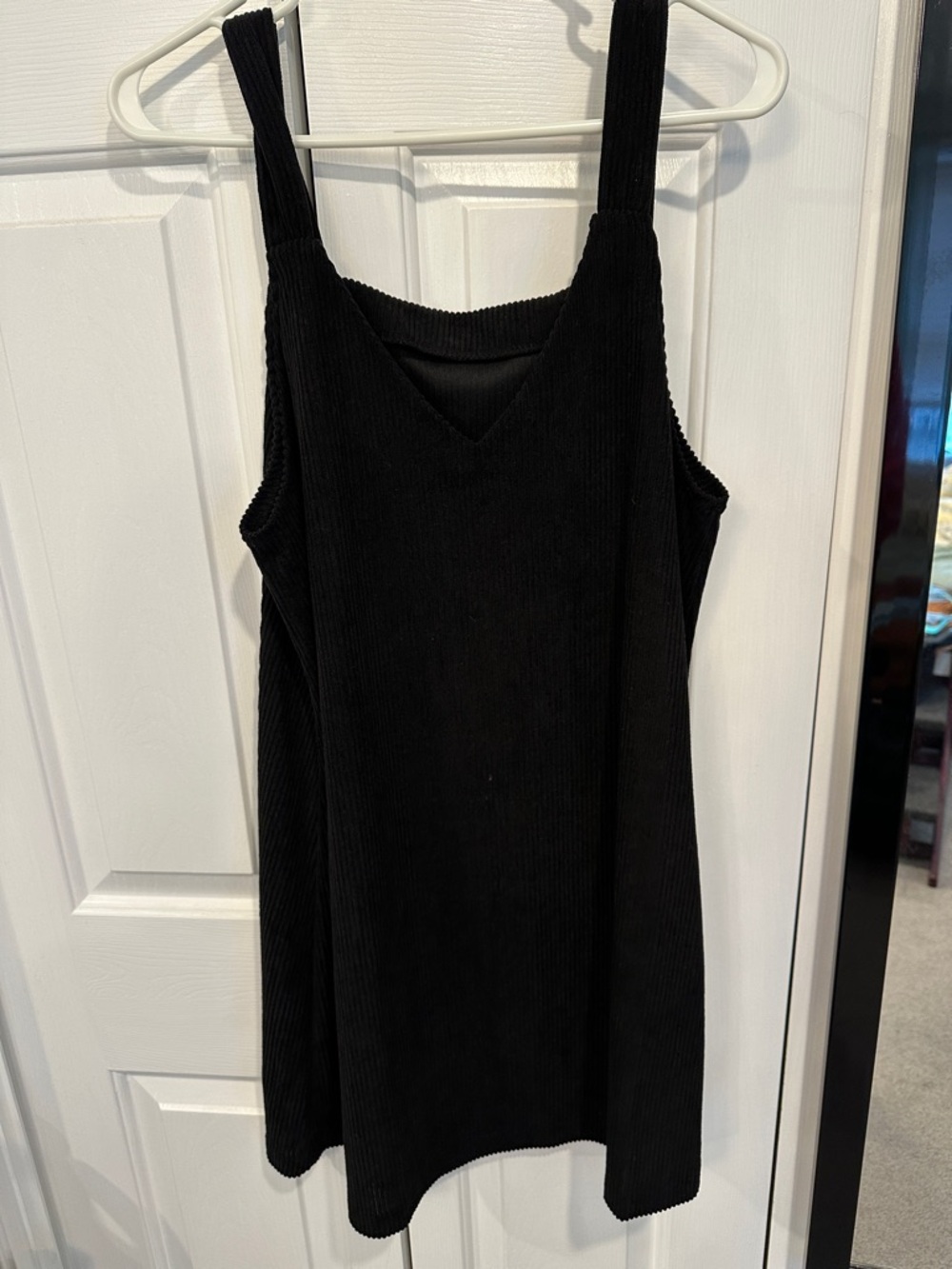 Black Ribbed Tank Dress
